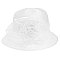 FLORAL PRINT ORGANZA DOWN BRIM DERBY HAT