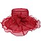 FASHIONABLE KENTUCKY DERBY ORGANZA FLAT TOP HAT