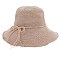 BOW STRAW BUCKET HAT