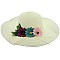 TRIO FLOWER-DESIGNED STRAW HAT