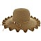 SUMMER STRAW BUCKET HAT W/ RUFFLED BRIM SLHTP1101