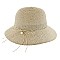 SUMMER STRAW BUCKET HAT WITH PEARL