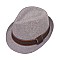 NEUTRAL TONE TEXTURED BAND FEDORA HAT