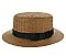 2-TONE FLAT TOP TEXTURED WOVEN HAT