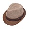 TWO TONE FEDORA HAT WITH BAND