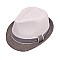 TWO TONE FEDORA HAT WITH BAND