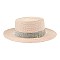 FASHION STRAW WOVEN HAT WITH CRYSTAL BAND ACCENT