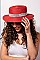 FASHION STRAW WOVEN HAT WITH CRYSTAL BAND ACCENT