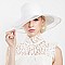 MESH TRIM WOVEN SUMMER HAT