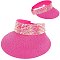 RHINESTONE PAPER WOVEN SUN VISOR