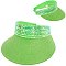 RHINESTONE PAPER WOVEN SUN VISOR