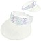 RHINESTONE PAPER WOVEN SUN VISOR