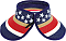 PATRIOTIC USA AMERICA FLAG PAPER WOVEN SUN VISOR
