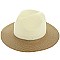 Color Block 2 Tone Fedora Straw Hat