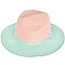 Color Block 2 Tone Fedora Straw Hat