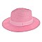 Summer Fashion Color Fedora Straw Hat with Belt