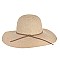 CLASSIC FLOPPY WIDE BRIM PAPER SUMMER HAT WITH BELT