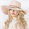 CLASSIC FLOPPY WIDE BRIM PAPER SUMMER HAT WITH BELT