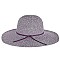 CLASSIC FLOPPY WIDE BRIM PAPER SUMMER HAT WITH BELT