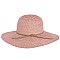 CLASSIC FLOPPY WIDE BRIM PAPER SUMMER HAT WITH BELT