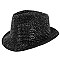 Trendy Rhinestone Studded Fedora Hat