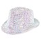 Trendy Rhinestone Studded Fedora Hat