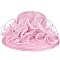 CLASSIC DRESSY PAPER SUMMER HAT WITH RUFFLES