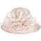 CLASSIC DRESSY PAPER SUMMER HAT WITH RUFFLES