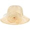 CLASSIC DRESSY PAPER SUMMER HAT WITH FLORAL ROSE BUD