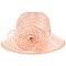 CLASSIC DRESSY PAPER SUMMER HAT WITH FLORAL ROSE BUD