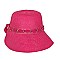 Fashionable Paper Braid Gardening Hat w/Sheer Bow Chain Link