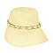 Fashionable Paper Braid Gardening Hat w/Sheer Bow Chain Link