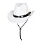 Fashionable Paper Braid Cowboy Hat With Belt Buckle Band And Adjustable Tie SLWHTP676
