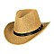 Fasionable Paper Braid Cowboy Hat With Belt Buckle Band SLHTP677