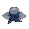 Trendy Navy Stylish Summer Hat With Bow Tie