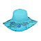 Trendy Turquoise Cute Spring Hat With Roses