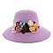 Summer Purple Popular Spring Hat With Center Corsage