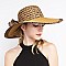 Trendy Floppy Hat W/cheetah Print On Edges SLHTP903