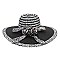 Trendy Floppy Hat W/cheetah Print On Edges SLHTP903