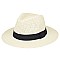 STRAW WOVEN JUNGLE FEDORA HAT