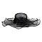 SINAMAY SUN HAT W/FLOWER AND RUFFLED EDGE FLOPPY BRIM SLHTS1227
