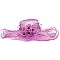 SINAMAY SUN HAT W/FLOWER AND RUFFLED EDGE FLOPPY BRIM SLHTS1227