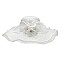 SINAMAY SUN HAT W/FLOWER AND RUFFLED EDGE FLOPPY BRIM SLHTS1227