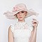 SINAMAY SUN HAT W/FLOWER AND RUFFLED EDGE FLOPPY BRIM SLHTS1227