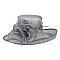 SINAMAY UP BRIM HAT W/ FLORAL SATIN CENTER SLHTS2066