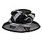 SINAMAY BRIM HAT W/ LOOPY CLUSTER FEATHER SLHTS2072