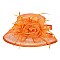 Sinamay Hat w/ Large Brim and Floral Feather Center SLHTS2074