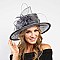 Sinamay HAT Medium Size Brim Elegant Feathers Decor  MEZ2075