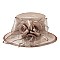 SINAMAY DERBY HAT 3 ROSE MEDIUM