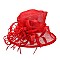 SINAMAY HAT SMALL BRIM FEATHER LOOP  SLHTS2181